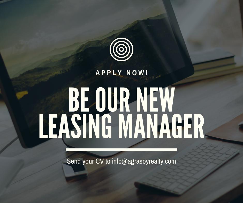 Agrasoy Realty hiring leasing manager in Montreal 