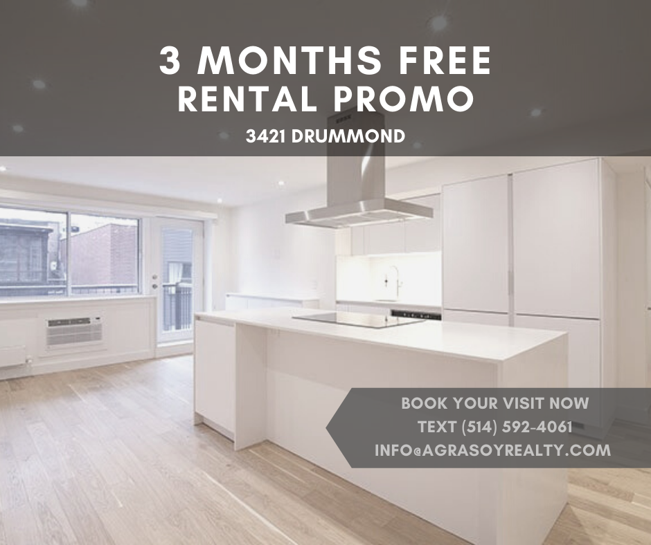 3421 Drummond Montreal - 2-bedroom for rent